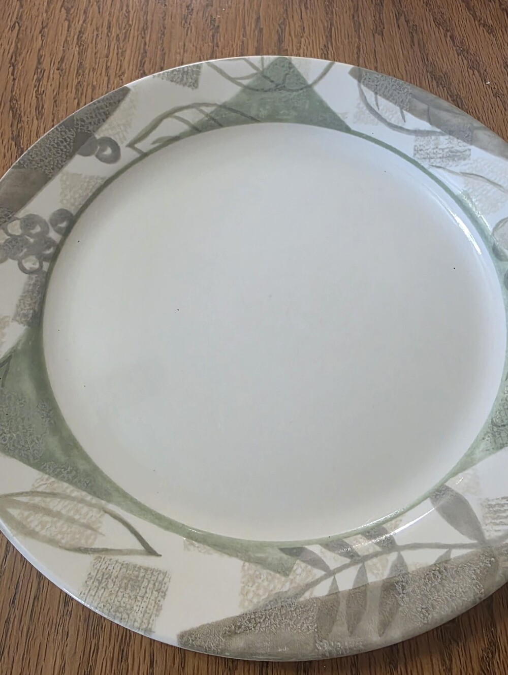 Vintage Corelle Dinner Plates "Textured Leaves" 5 Large Plates